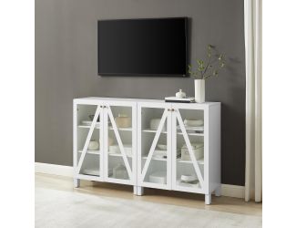 Cassai 2Pc Media Storage Cabinet Set
