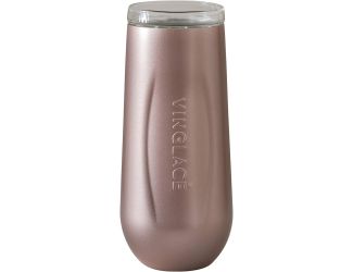 Glass Lined Champagne Flute Rose Gold