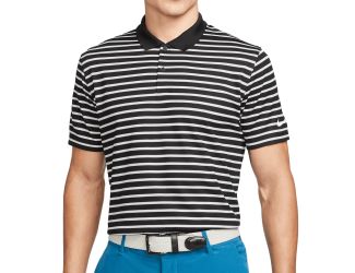 Nike Dri-Fit Victory Stripe OLC Men's Golf Polo - Black/White/L