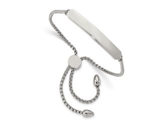 Stainless Steel Polished Adjustable ID 8" Bracelet
