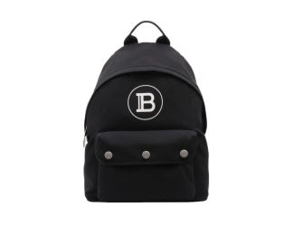 Balmain B-Back Black Nylon White Logo Backpack