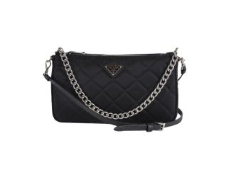 Prada Black Tessuto Nylon Quilted Chain Crossbody Bag