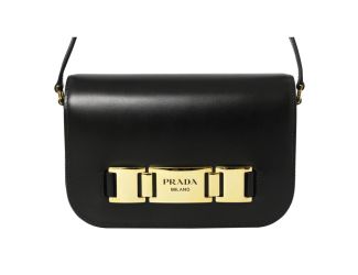 Prada City Calf Leather Black Crossbody Flap Bag