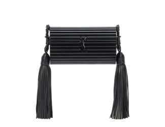 Saint Laurent Black Plexiglass Minaudiere Opium Box Bag