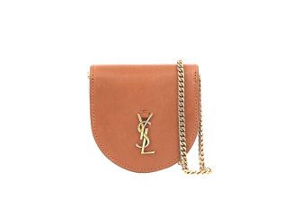 Saint Laurent Baby Kaia Satchel Brown Smooth Leather Micro Bag