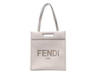 Fendi Roma Ghiaia Calf Leather Tote Bag