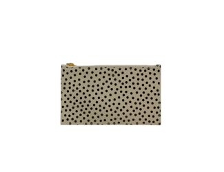 Saint Laurent Polka Dot Calfskin Leather Small Pouch