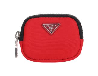 Prada Tessuto Red Nylon Cargo Mini Pouch on Lanyard Neck Bag
