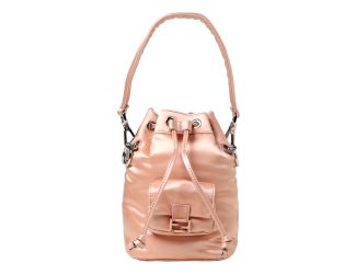 Fendi Mon Tresor Baguette Baby Pink Nylon Bucket Mini Crossbody Bag