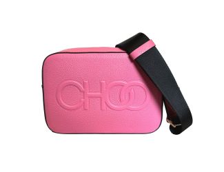 Jimmy Choo Peony Pink Leather Camera Crossbody Bag