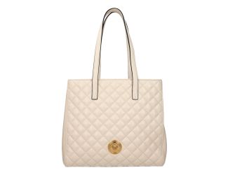 Versace La Medusa Ivory Quilted Leather Totebag