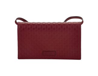 Gucci Microguccissma 'GG' Burgundy Red Womens Wallet Crossbody Handbag