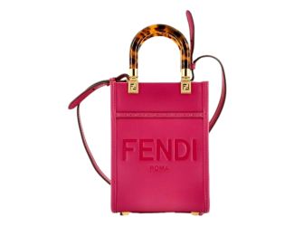 Fendi Sunshine Shopper Fuchsia Pink Small Handbag Crossbody Bag