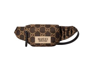 Gucci GG Ripstop Waist Bag Beige and Brown