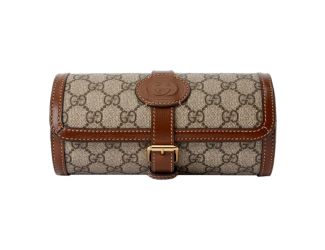 Gucci GG Supreme Canvas Leather Beige Brown Watch Case