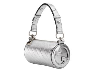 Gucci Blondie Mini Shoulder Bag in Metallic Silver Leather