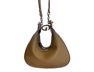 Gucci Attaché Small Shoulder Bag Beige Leather