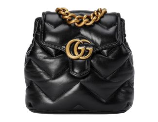 Gucci GG Marmont Matelassé Quilted Leather Black Backpack