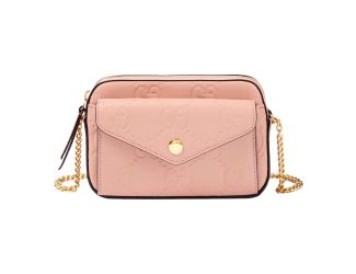 Gucci Gilbert Calfskin Mini Envelope Pink Crossbody Bag
