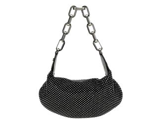 Christian Louboutin Le 54 Chain Black Crystal Studded Leather Shoulder Bag