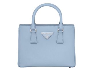 Prada Galleria Mini Saffiano Crossbody Handbag Celeste Blue