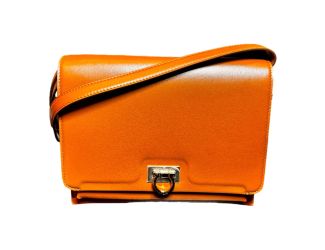 Ferragamo Trifolio Soft Leather Flap Crossbody Bag Sella Brown Gold Gancini Closure