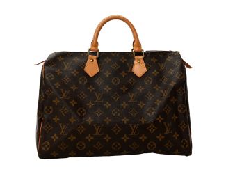 Louis Vuitton Speedy 35 Classic Monogram Canvas Leather Trim