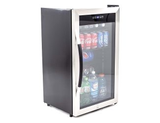 108 Can 3.0 Cubic Foot Beverage Center Fridge w/ Double Pane Door