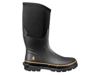 Mens Mudrunner 15" Soft Toe Rubber Boot-Black-10