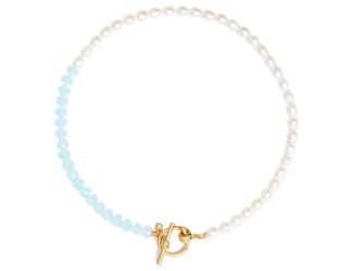 Ropes & Knots Toggle Necklace - Cream/Blue