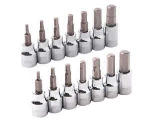 14pc 3/8-Inch Drive SAE & Metric Hex Bit Socket Set