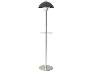Electric Carbon Infrared Heat Lamp with Built-In Table Stand, Black