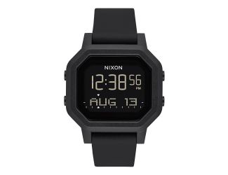 Ladies Siren All Black Digital Silicone Rubber Strap Watch