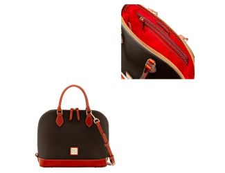 Pebble Grain Zip Zip Satchel