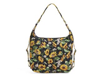 Convertible Backpack Shoulder Bag - Recycled Cotton - Sunflowers