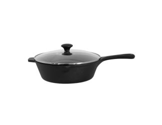 3qt Pre-Seasoned Cast Iron Deep Skillet w/ Lid