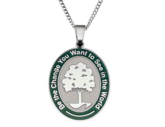 Joyful Sentiments Be The Change Pendant Necklace