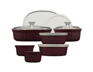 French Colors 12pc Bakeware Set Cabernet