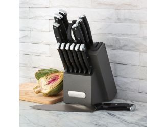 Edgekeeper 14pc Triple-Rivet Knife Block Set Black
