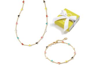 Haven Heart Necklace and Bracelet Set