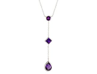 Amethyst Lariat Necklace