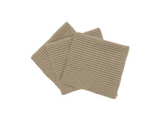 Knitted Dish Cloths - Set of 3 - Cotton