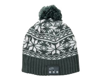 Bluetooth Wireless Music Beanie  w/ Built-in Speakers and Mic Gray