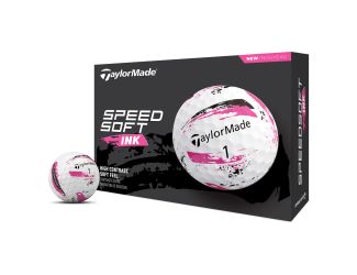 TaylorMade SpeedSoft Ink Pink 2024 Golf Balls - 1 Dozen