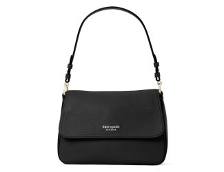 Hudson Medium Convertible Flap Shoulder Bag -  Black