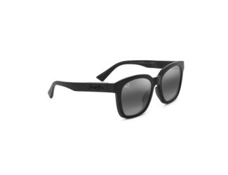 Honua Asian Fit Polarized Sunglasses Matte Black Frame Neutral Gray Lens