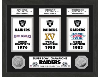 Las Vegas Raiders Super Bowl Banner Collection Photo Mint