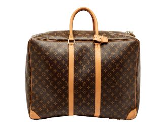 Louis Vuitton Sirius 55 Suitcase Classic Monogram Canvas Leather Travel Bag