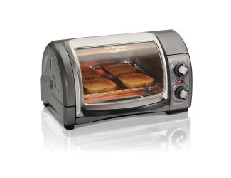4 Slice Easy Reach Toaster Oven w/ Roll Top Door