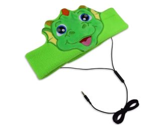 H1 Adjustable Fleece Headband Headphones Dinosaur